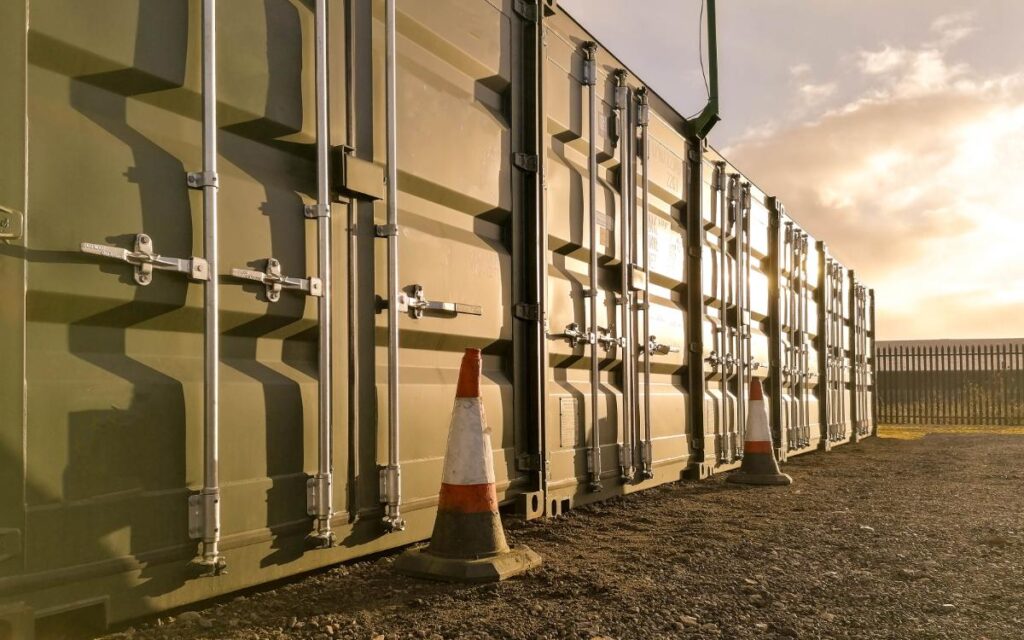 shipping container self storage containers on a secure site